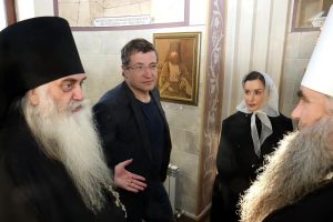 Глеб Никитин и Тина Канделаки посетили храм святой Нины в Нижнем Новгороде